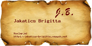 Jakatics Brigitta névjegykártya