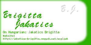 brigitta jakatics business card